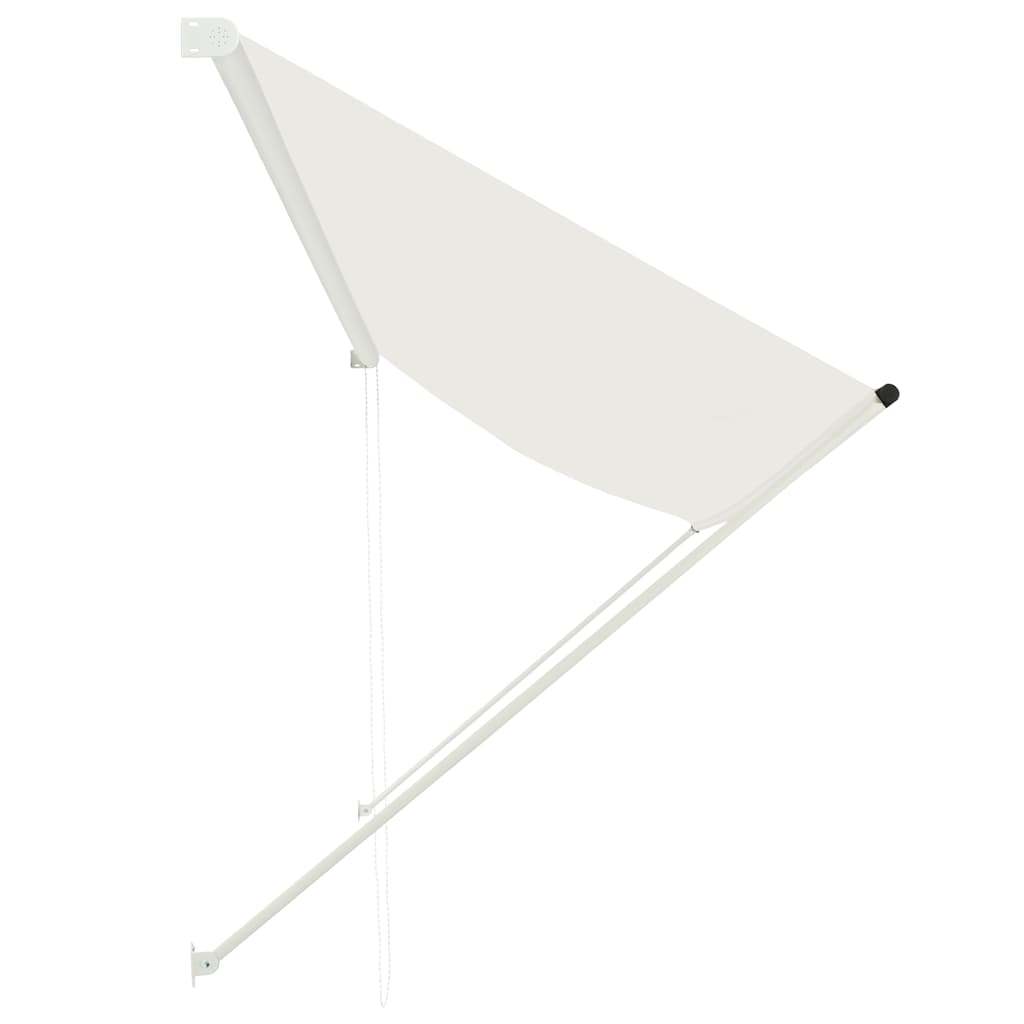 Uttrekkbar markise 350x150 cm kremhvit vidaXL