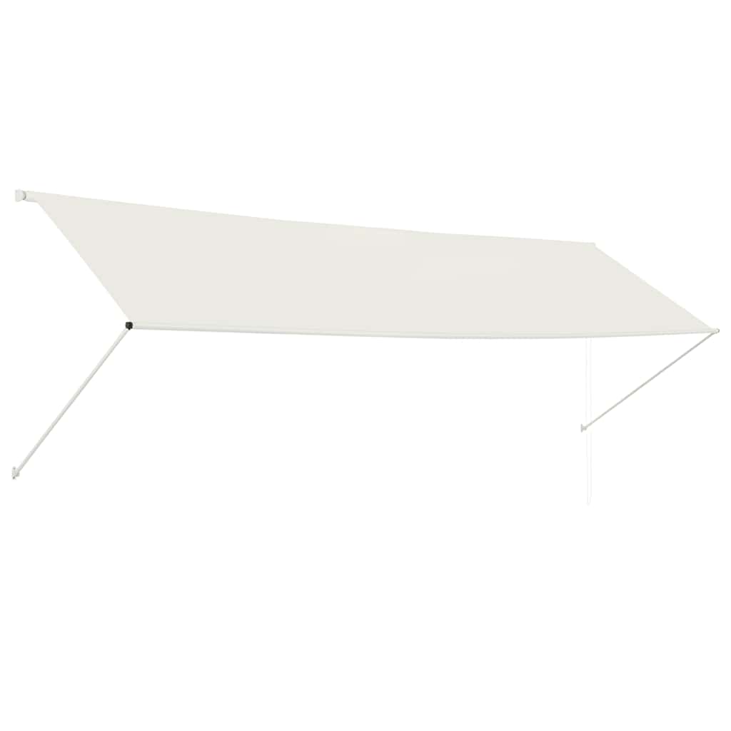 Uttrekkbar markise 400x150 cm kremhvit vidaXL