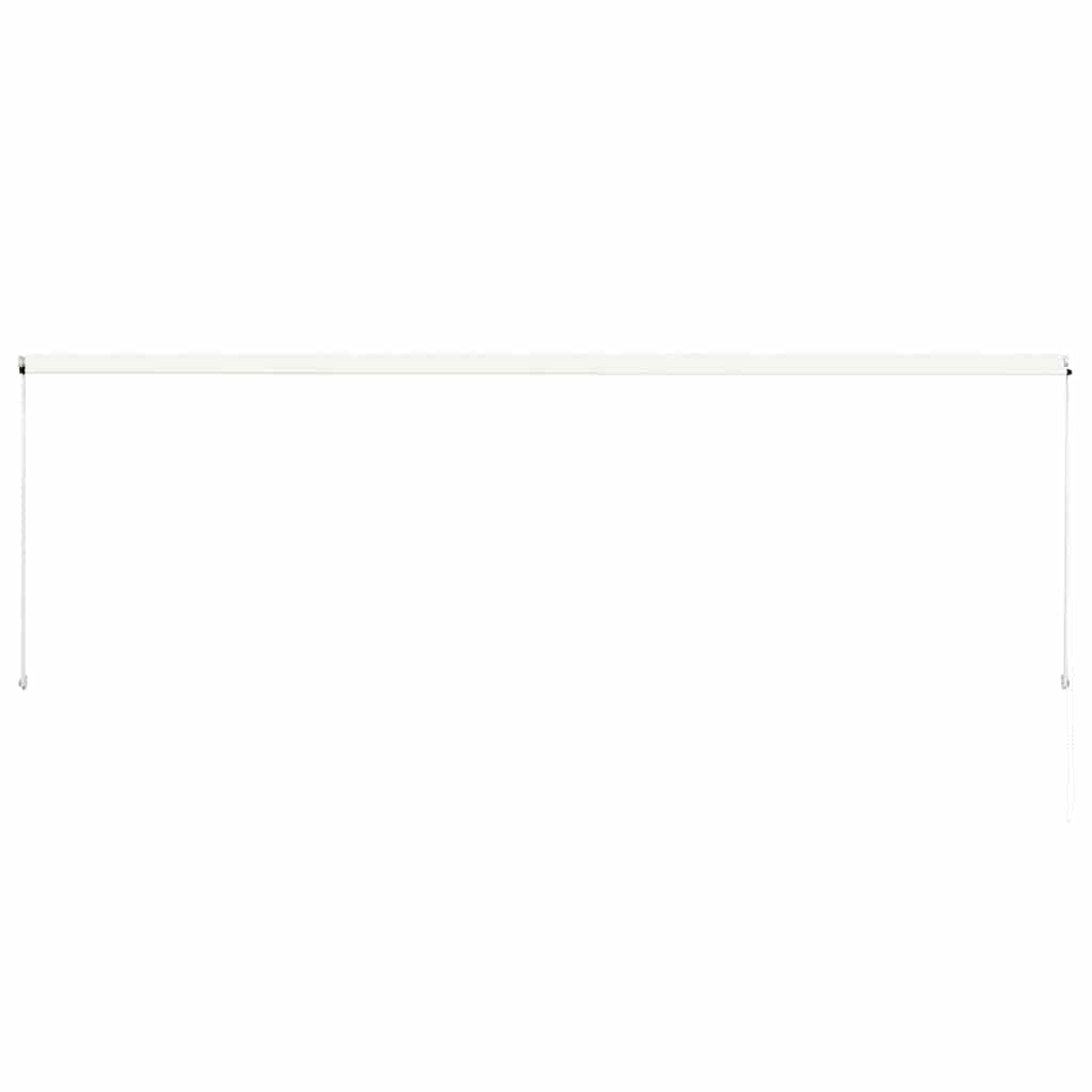 Uttrekkbar markise 400x150 cm kremhvit vidaXL