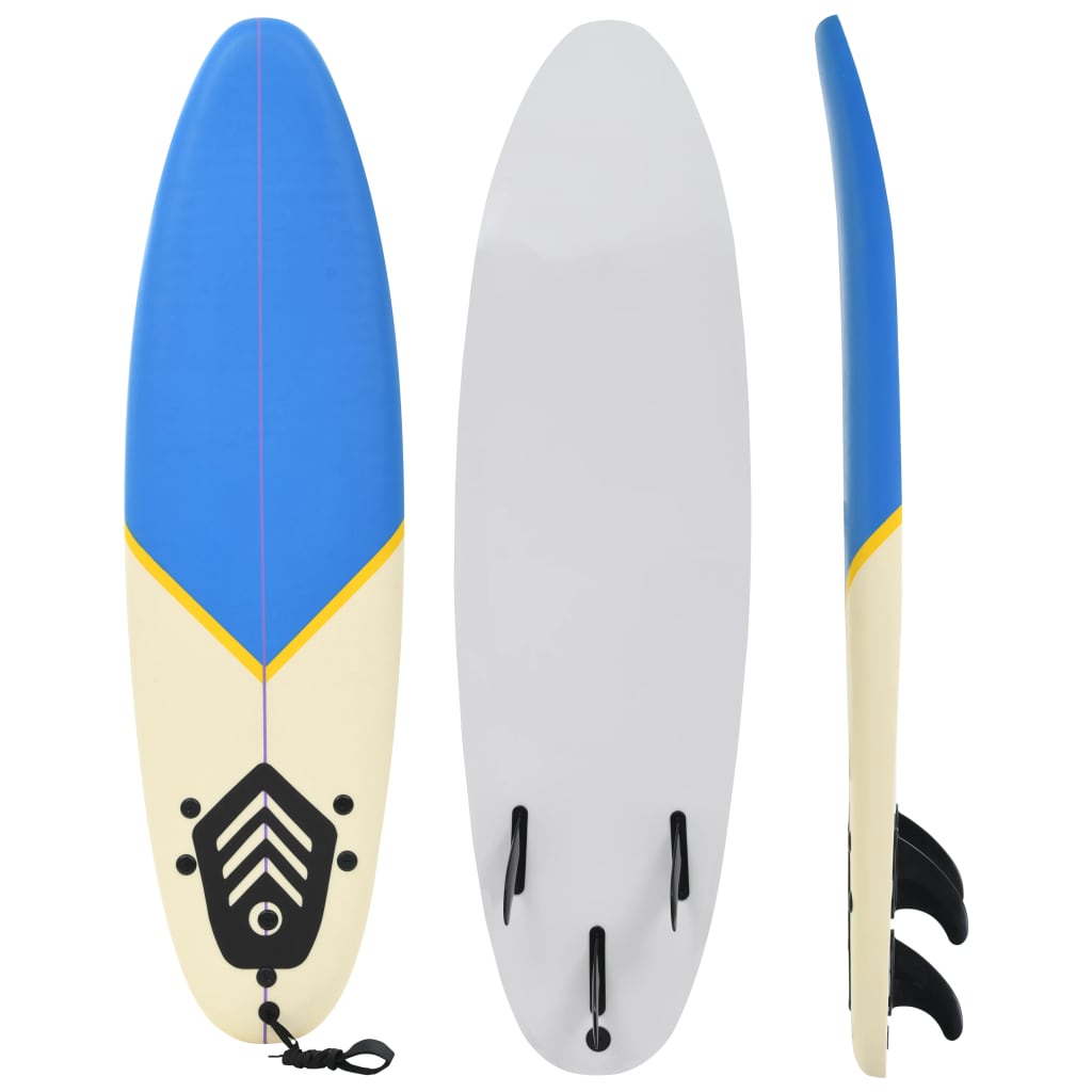 Surfebrett blå og kremhvit 170 cm