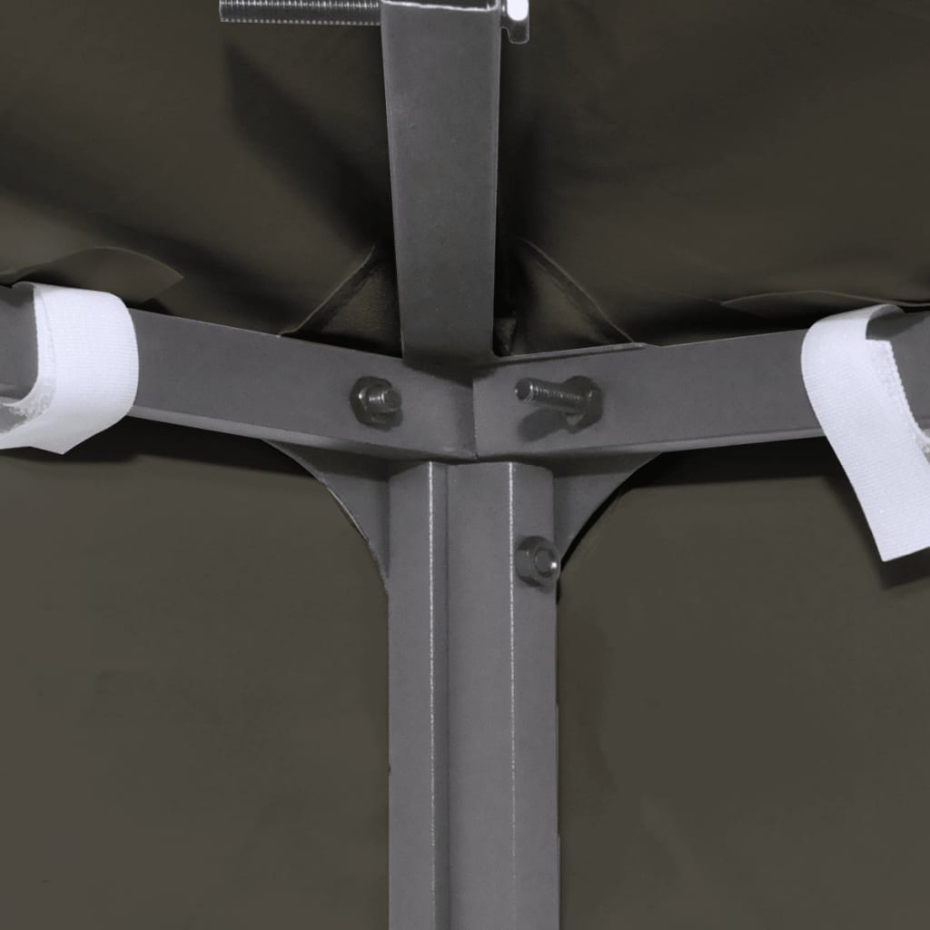 Dobbel toppduk til paviljong 310 g/m² 3x3 m gråbrun