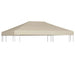 Toppduk til paviljong 310 g/m² 4x3 m beige vidaXL