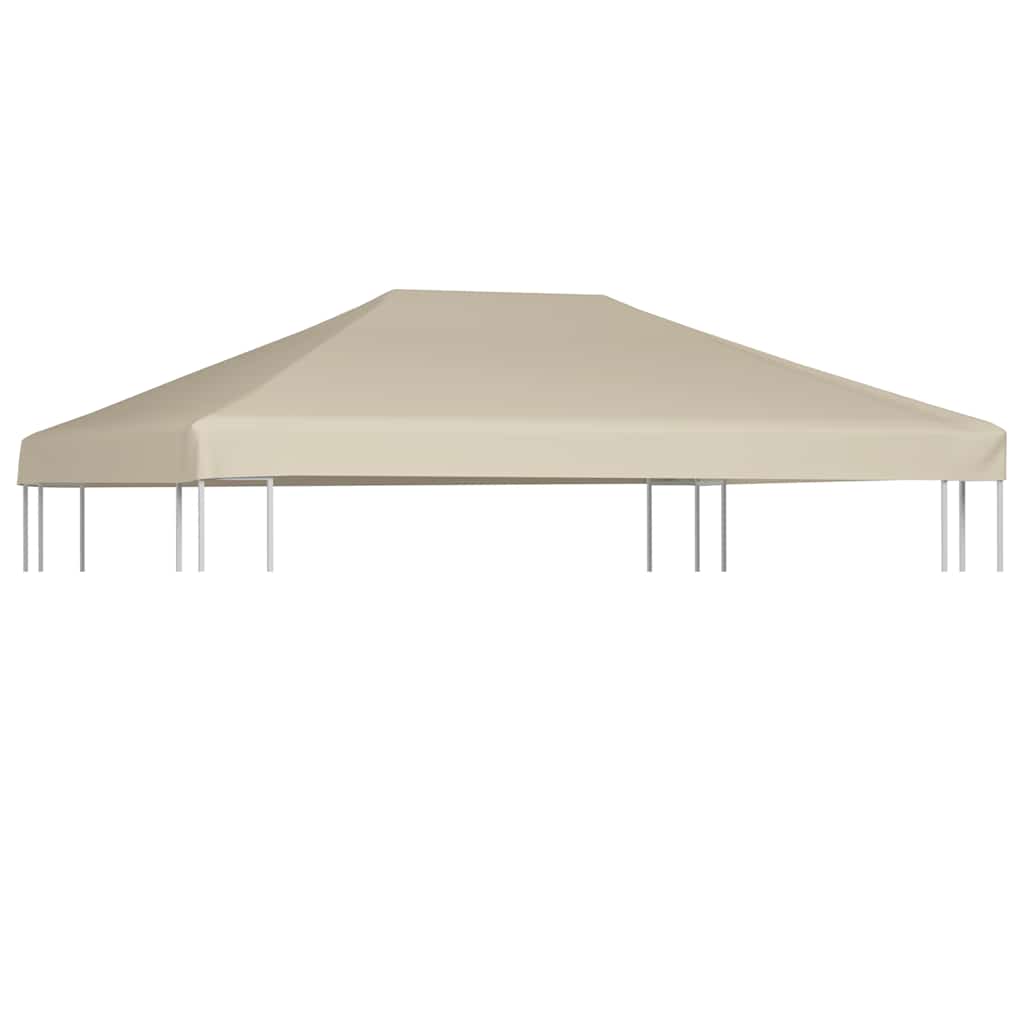 Toppduk til paviljong 310 g/m² 4x3 m beige vidaXL