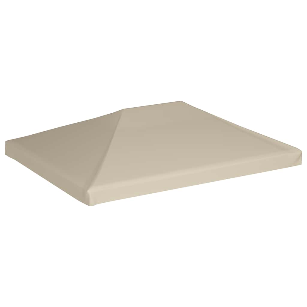Toppduk til paviljong 310 g/m² 4x3 m beige vidaXL