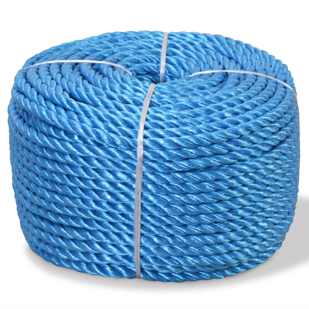 Vridd tau polypropylen 14 mm 100 m blå