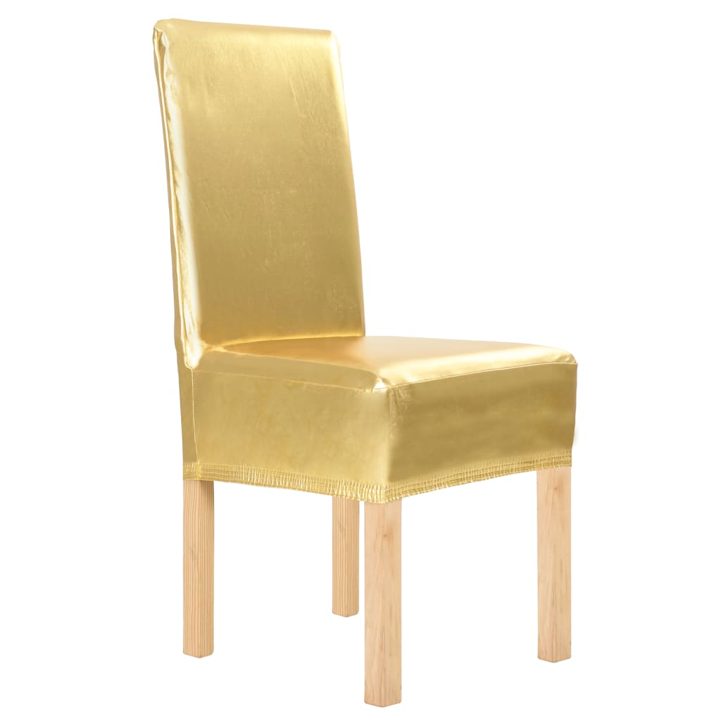Stoltrekk 6 stk rett stretch gull