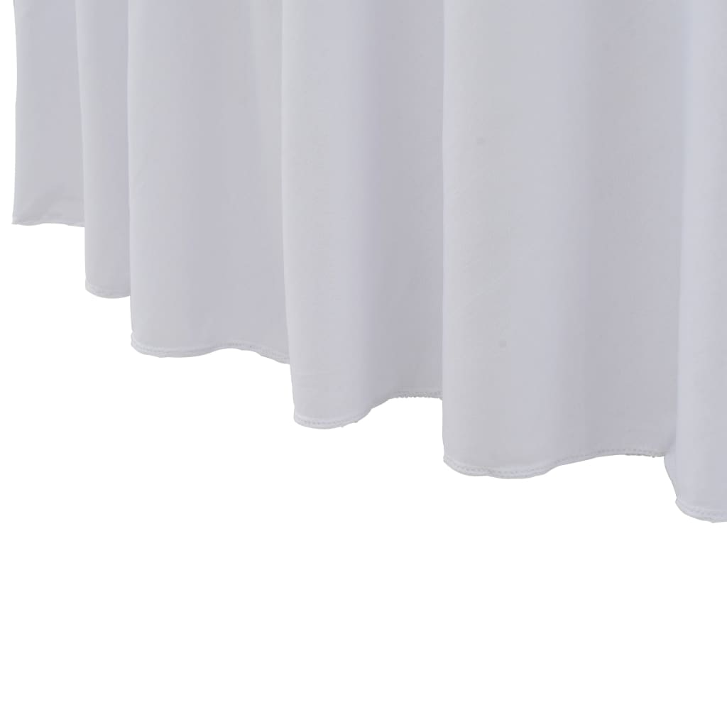 Elastisk bordduk med skjørt 2 stk 150x74 cm hvit