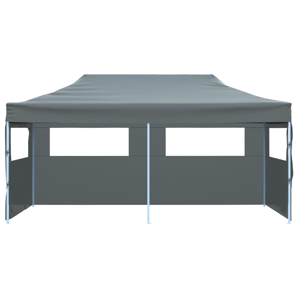 Foldbart popup festtelt med sidevegger 3x6 m antrasitt