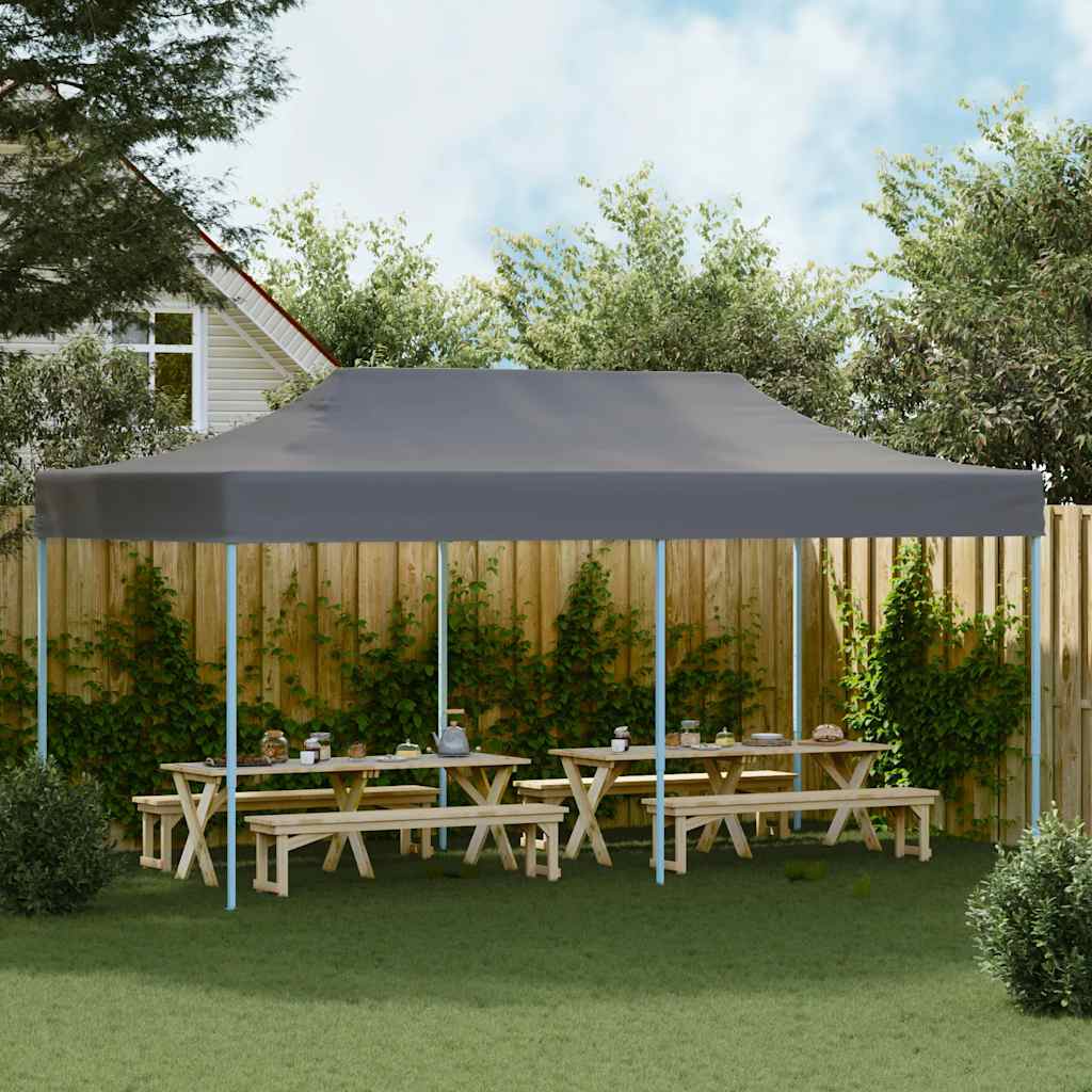 Foldbart popup festtelt 3x6 m antrasitt