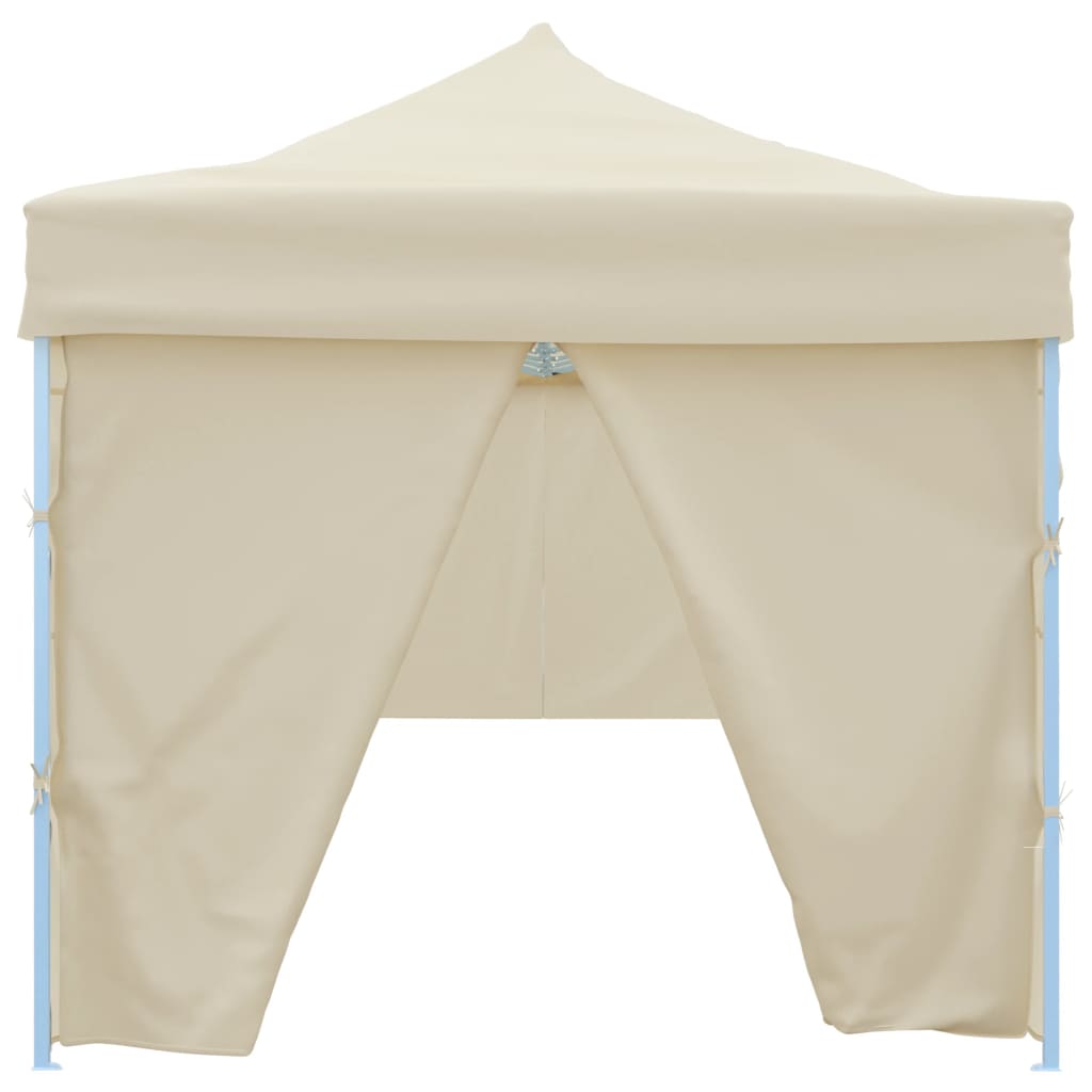 Sammenleggbart festtelt popup med 8 sidevegger 870x291x315 cm kremhvit