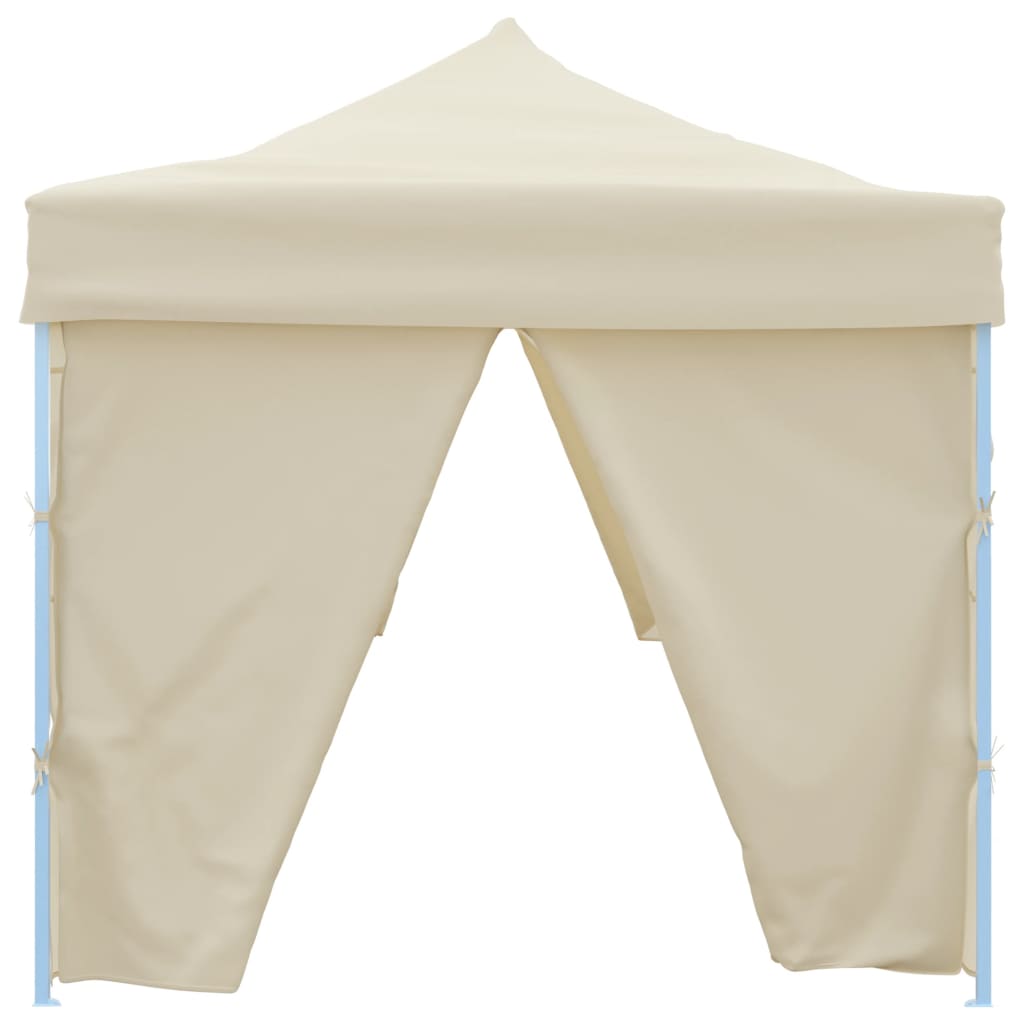 Sammenleggbart festtelt popup med 8 sidevegger 870x291x315 cm kremhvit