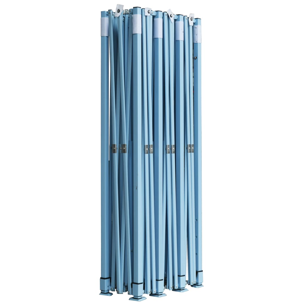Sammenleggbart festtelt popup med 8 sidevegger 870x291x315 cm kremhvit