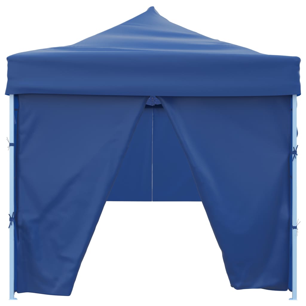 Sammenleggbart festtelt popup med 8 sidevegger 870x291x315 cm blå