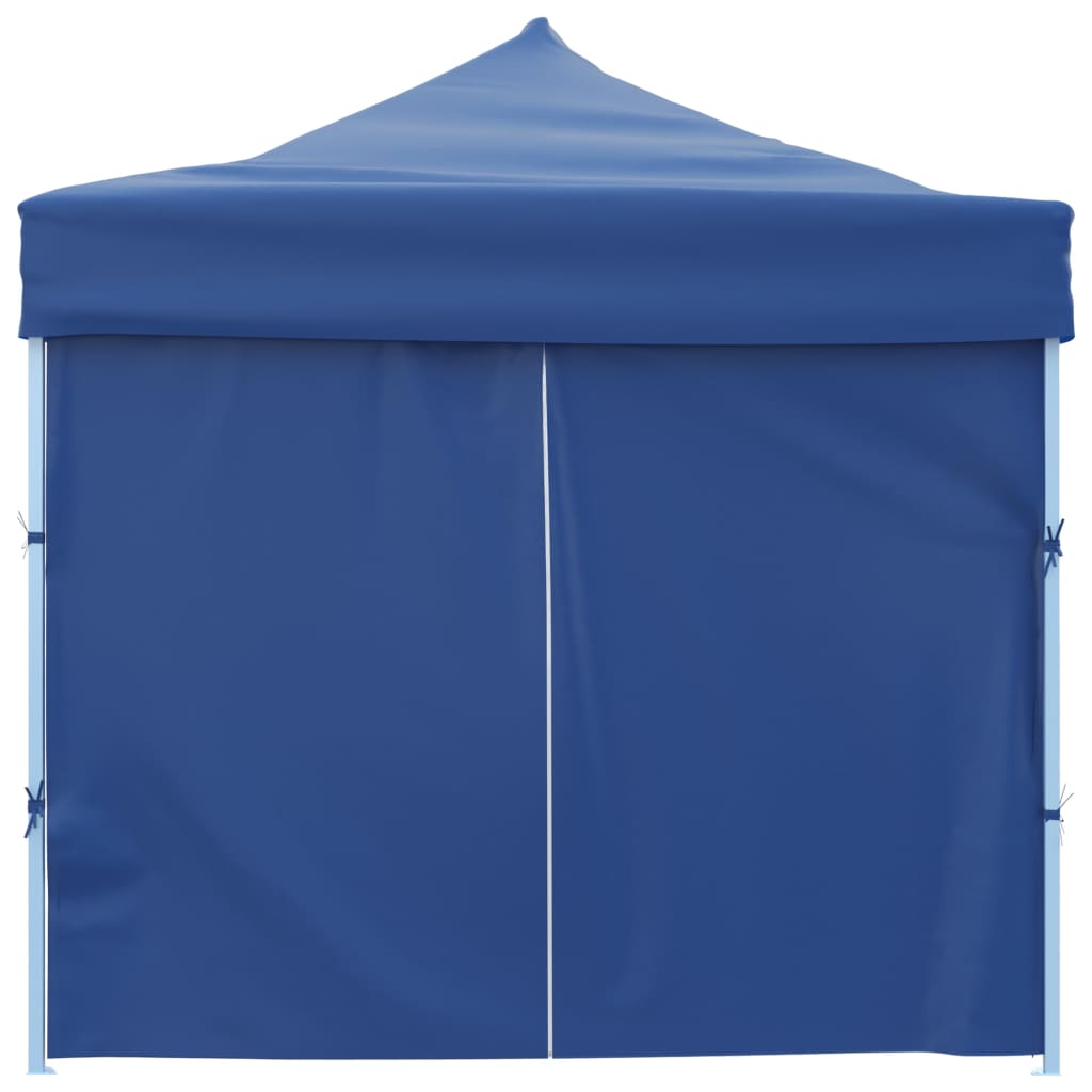 Sammenleggbart festtelt popup med 8 sidevegger 870x291x315 cm blå