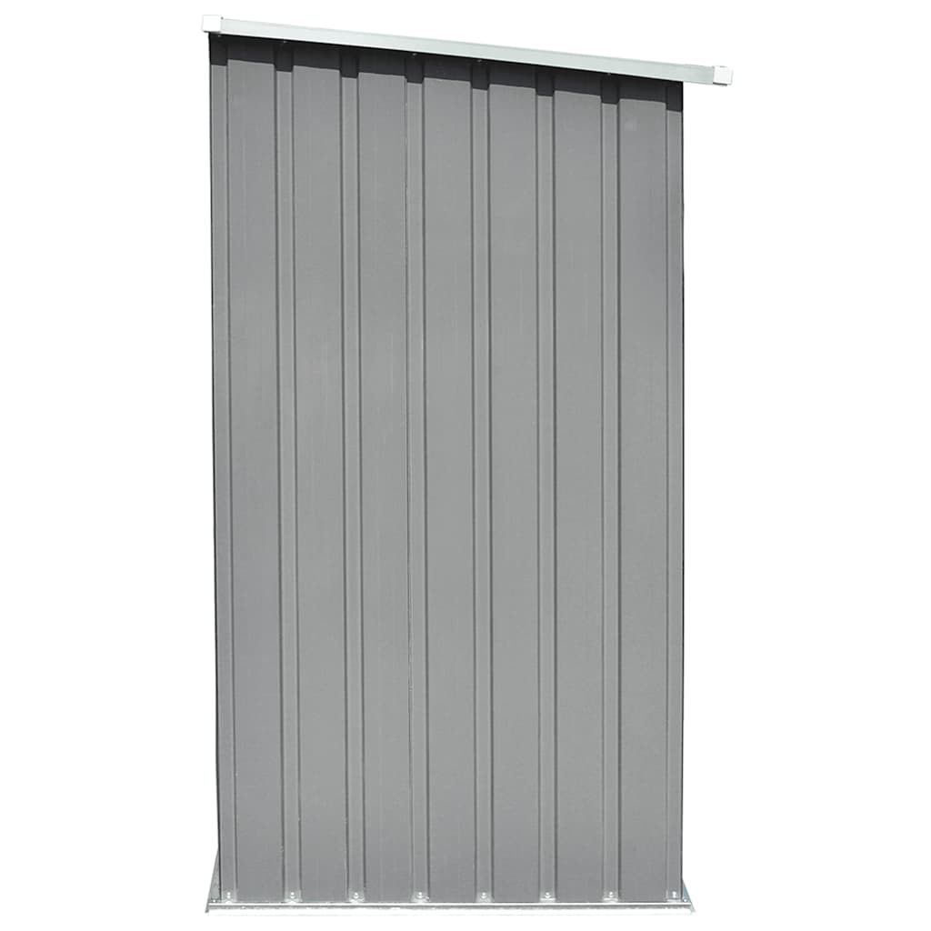 Vedskjul galvanisert stål 163x83x154 cm grå