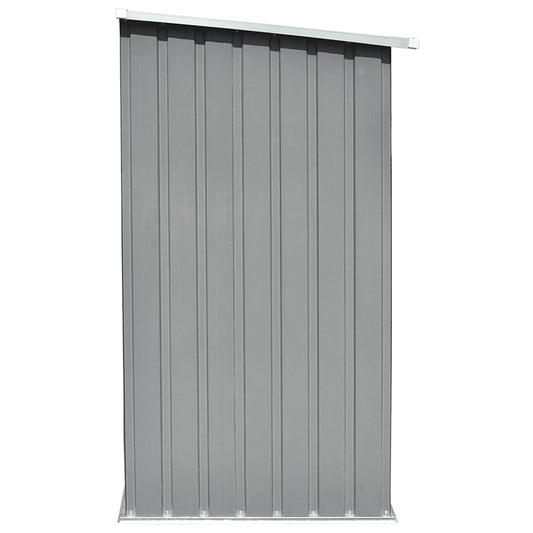 Vedskjul galvanisert stål 163x83x154 cm grå
