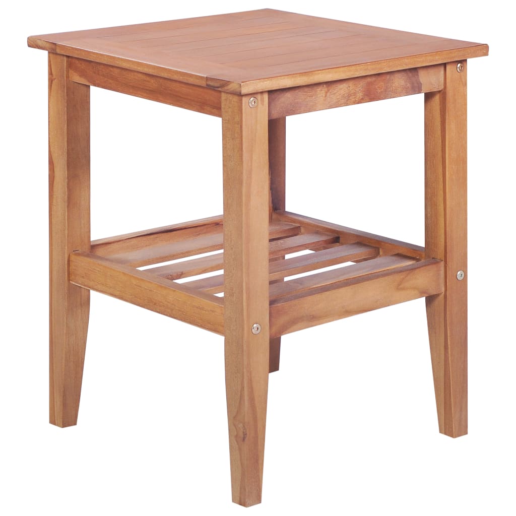 Salongbord 40x40x50 cm firkantet heltre teak