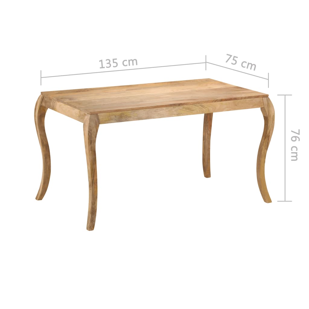 Spisebord 135x75x76 cm heltre mango