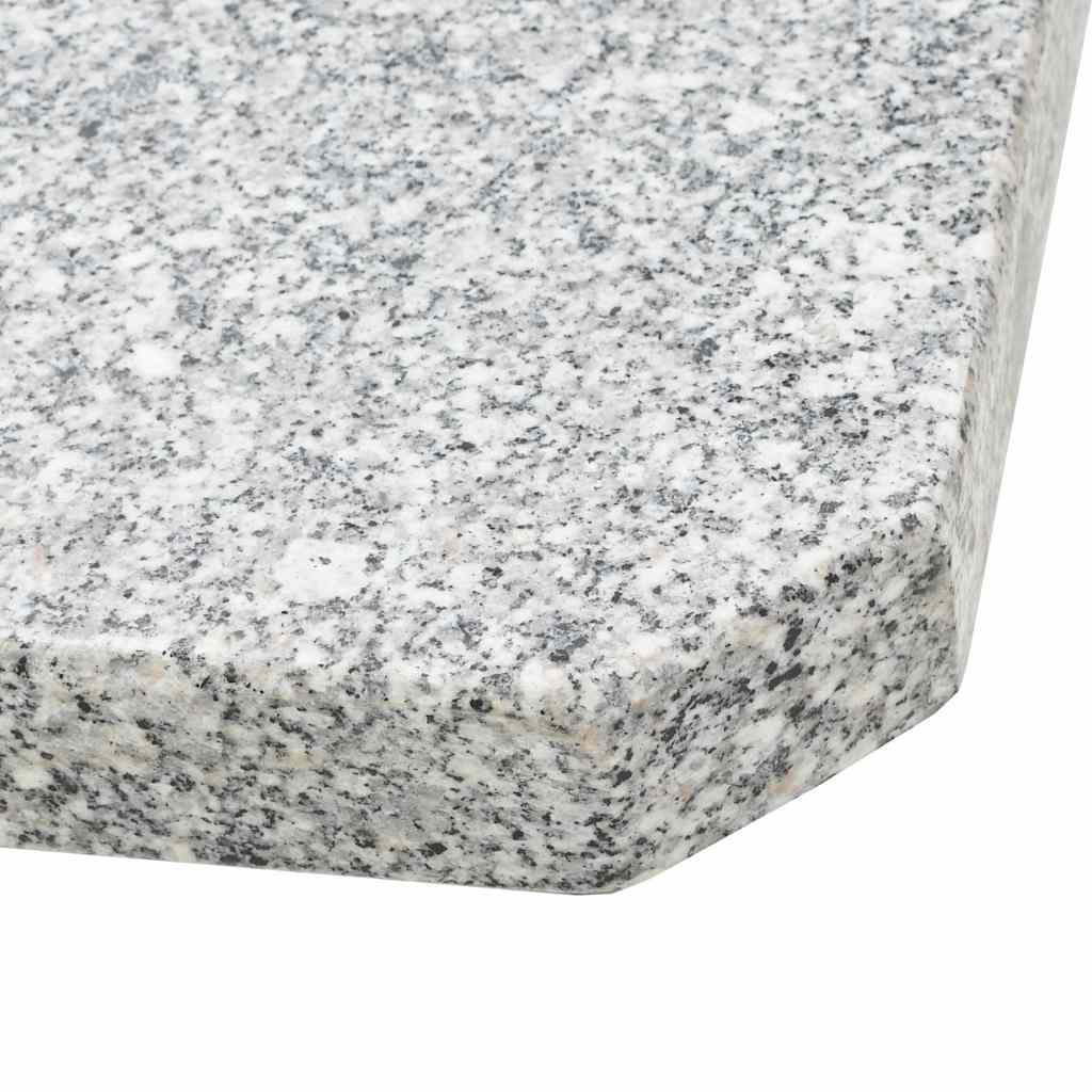 Parasollfot granitt kvadratisk 25 kg grå vidaXL