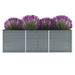 Høybed galvanisert stål 240x80x77 cm grå