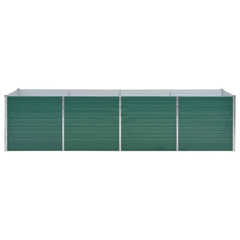 Høybed galvanisert stål 320x80x77 cm grønn
