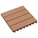 Terrasseflis 11 pcs teak 30 x 30 cm WPC