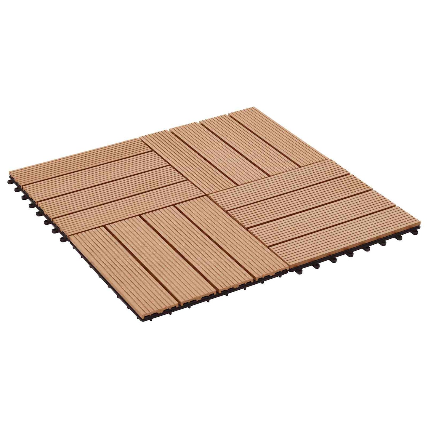 Terrasseflis 11 pcs teak 30 x 30 cm WPC