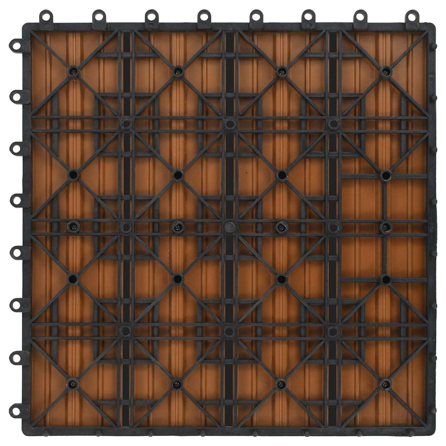 Terrasseflis 11 pcs teak 30 x 30 cm WPC