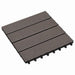 Terrasseflis 11 pcs Mørk brun 30 x 30 cm WPC