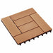 Terrasseflis 11 pcs teak 30 x 30 cm WPC