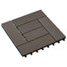 Terrasseflis 11 pcs Mørk brun 30 x 30 cm WPC