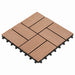 Terrasseflis 11 pcs Brun 30 x 30 cm WPC