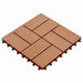 Terrasseflis 11 pcs teak 30 x 30 cm WPC