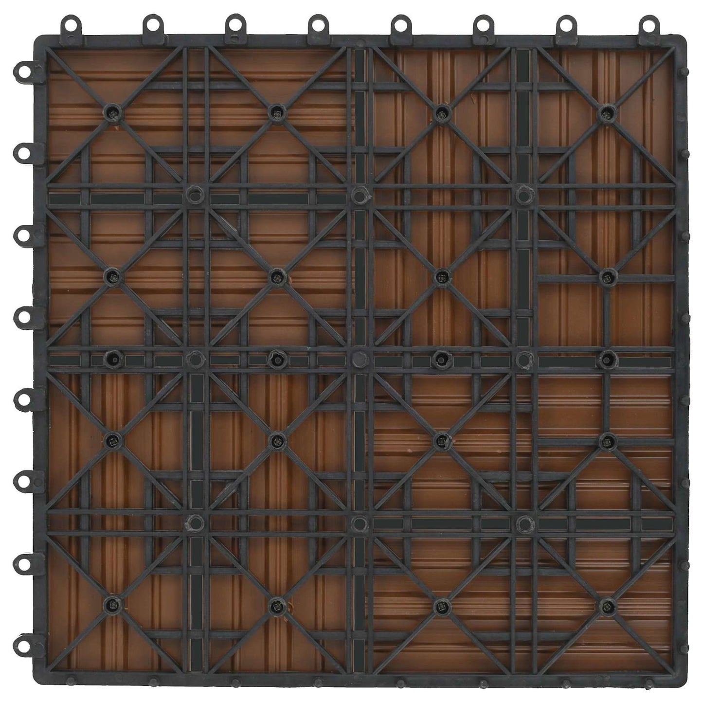 Terrasseflis 11 pcs teak 30 x 30 cm WPC