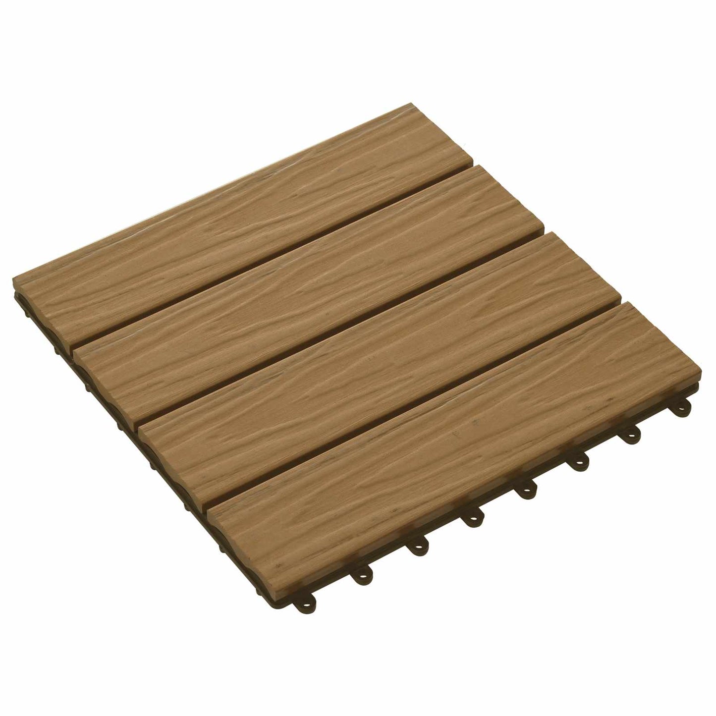 Terrasseflis 3D-design 11 pcs teak 30 x 30 cm WPC