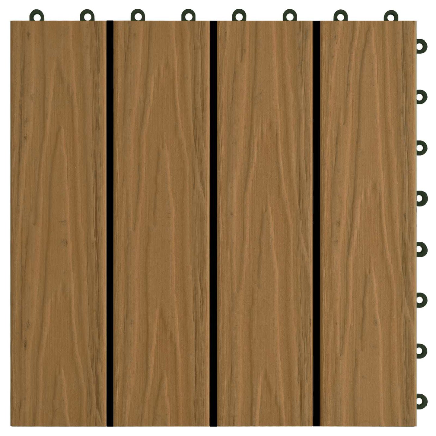 Terrasseflis 3D-design 11 pcs teak 30 x 30 cm WPC