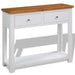 Konsollbord 83x30x73 cm heltre eik