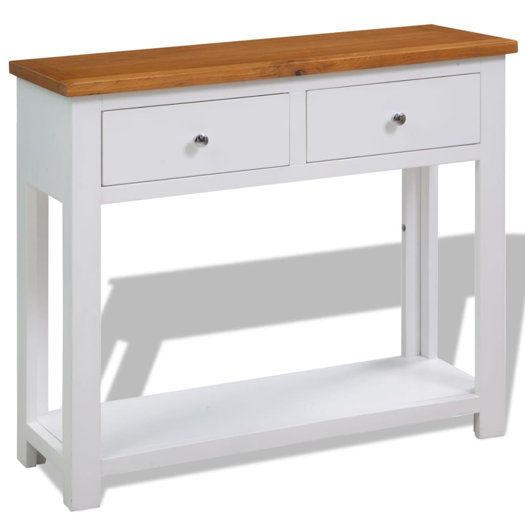 Konsollbord 83x30x73 cm heltre eik
