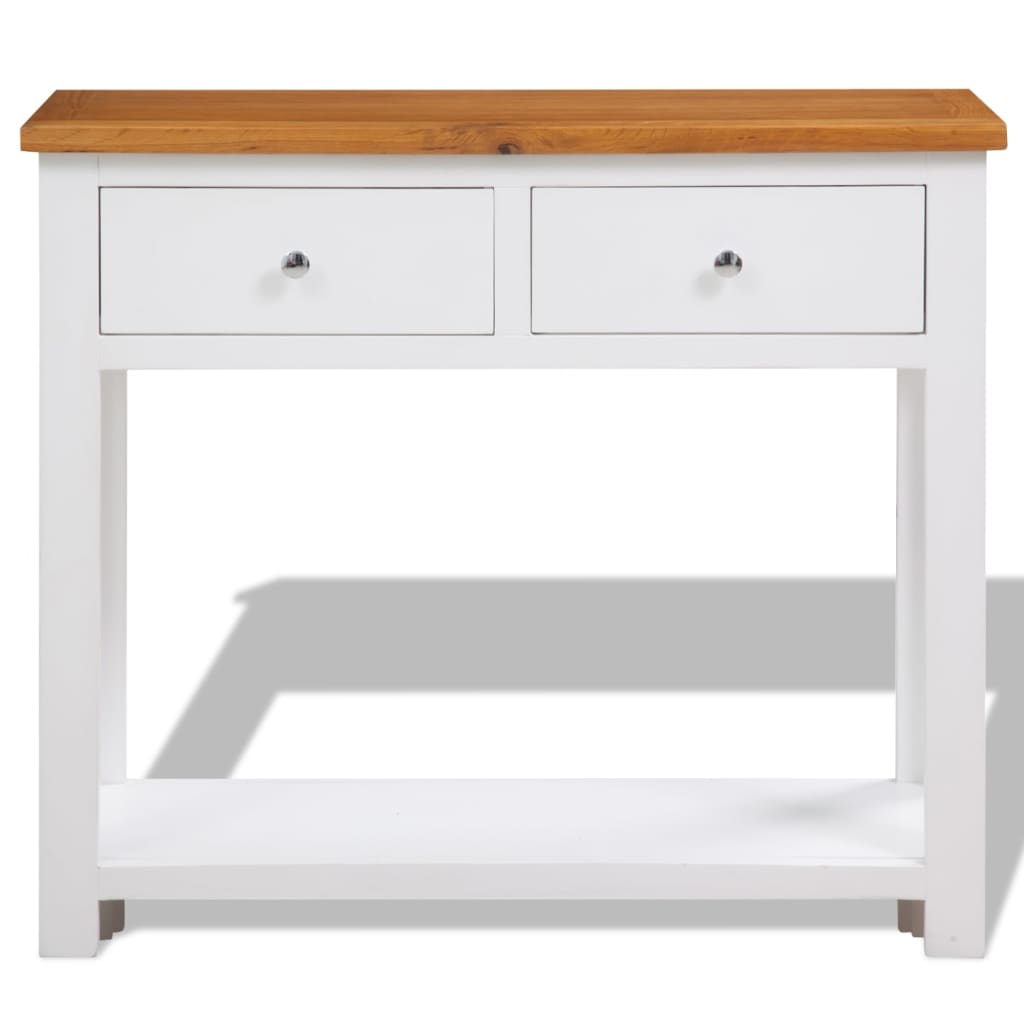 Konsollbord 83x30x73 cm heltre eik