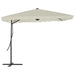 Parasoll med stålstang 250x250 cm sand vidaXL