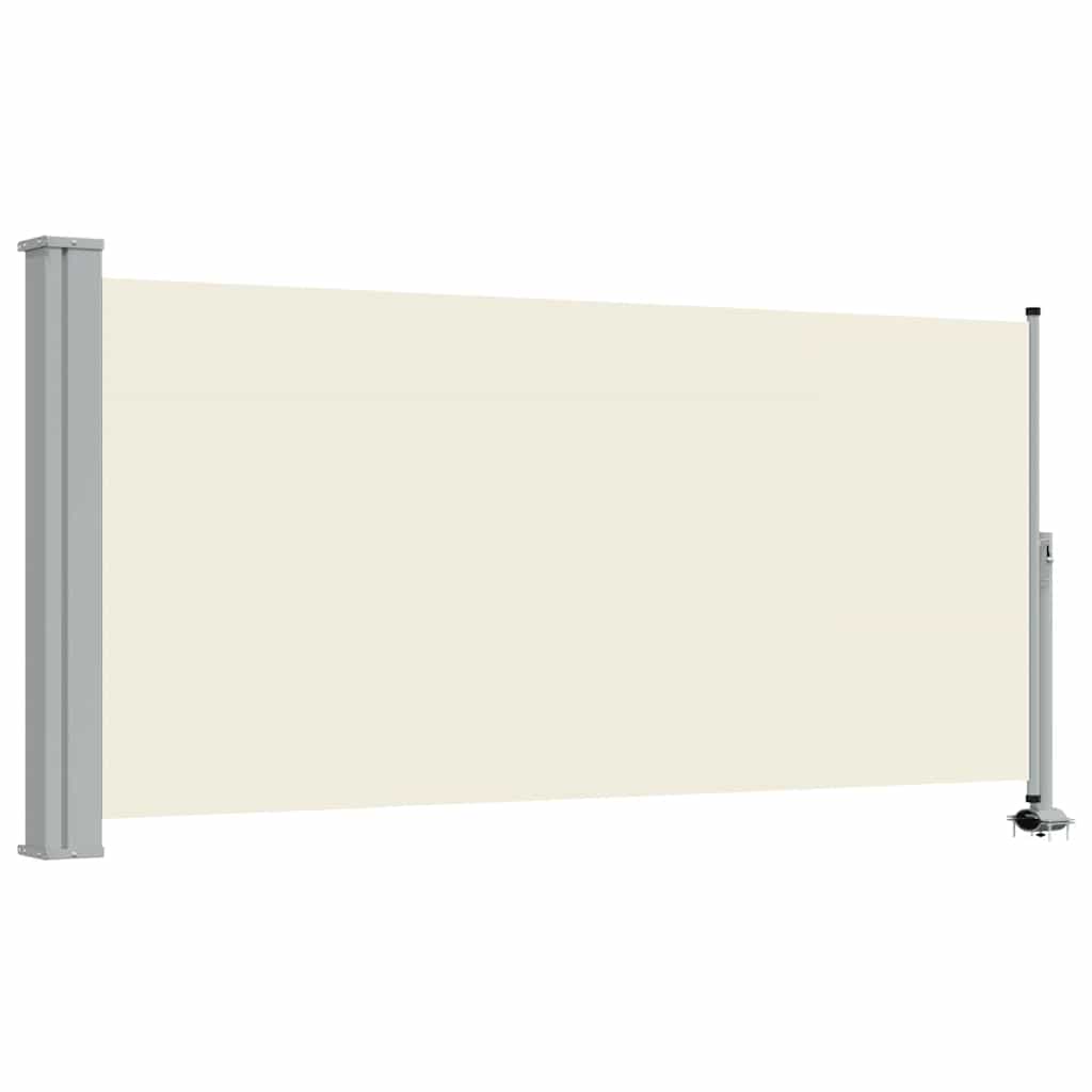 Uttrekkbar sidemarkise 120x300 cm kremhvit vidaXL