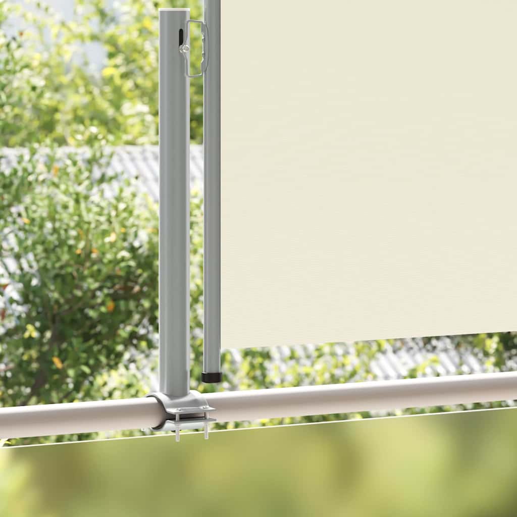 Uttrekkbar sidemarkise 120x300 cm kremhvit vidaXL