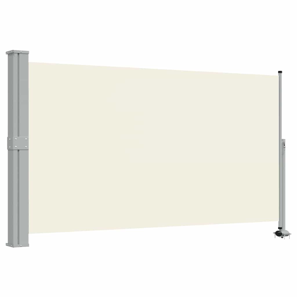 Uttrekkbar sidemarkise 140 x 300 cm kremhvit vidaXL