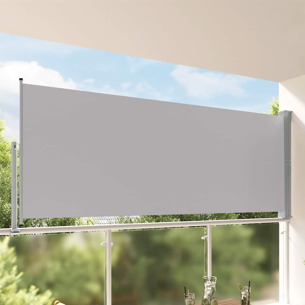 Uttrekkbar sidemarkise 140x300 cm grå vidaXL