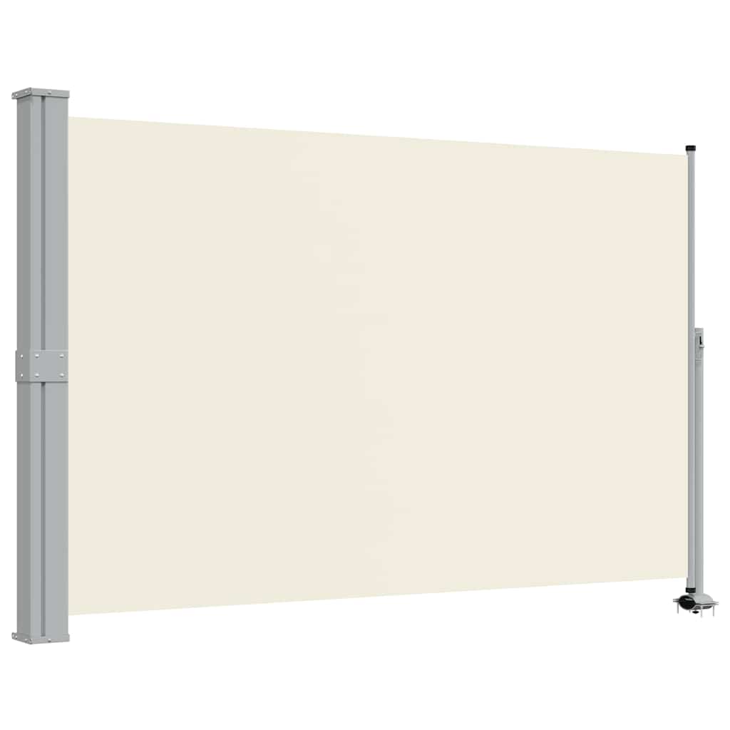 Uttrekkbar sidemarkise 160 x 300 cm kremhvit vidaXL
