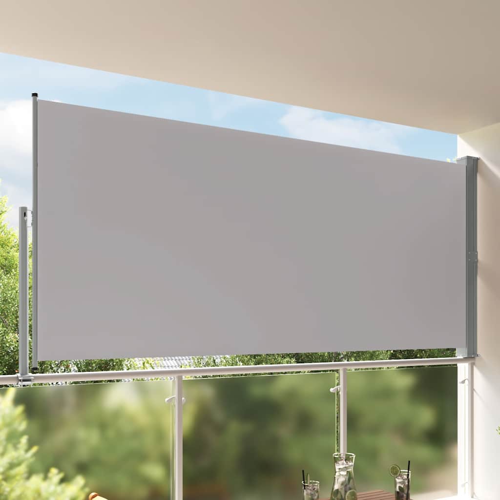 Uttrekkbar sidemarkise 160 x 300 cm grå vidaXL