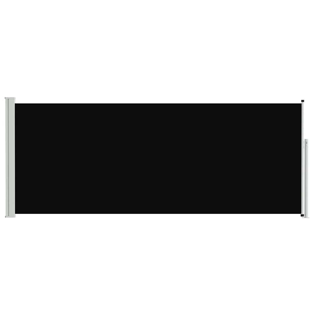 Uttrekkbar sidemarkise 117x314 cm svart