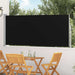 Uttrekkbar sidemarkise 117x314 cm svart