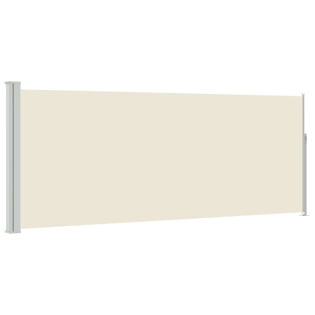 Uttrekkbar sidemarkise 120 x 300 cm kremhvit