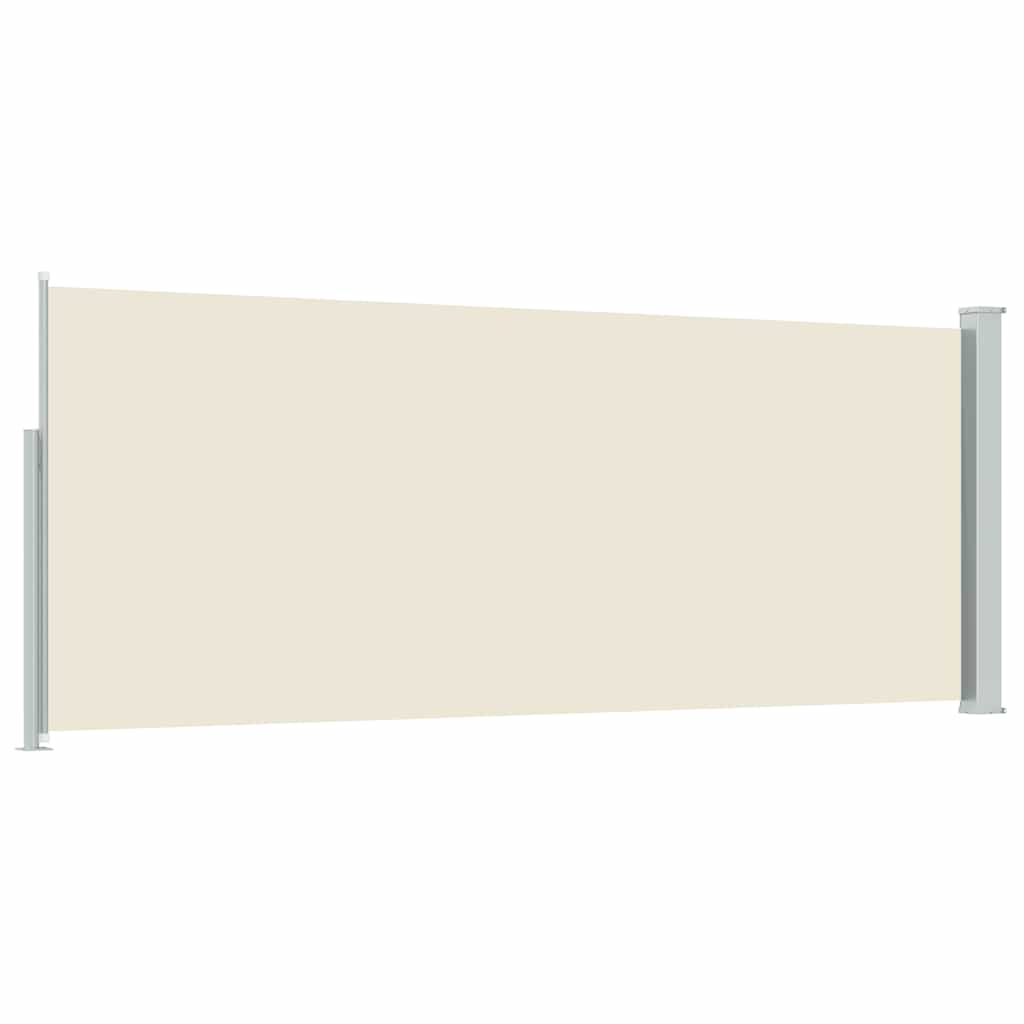 Uttrekkbar sidemarkise 120 x 300 cm kremhvit